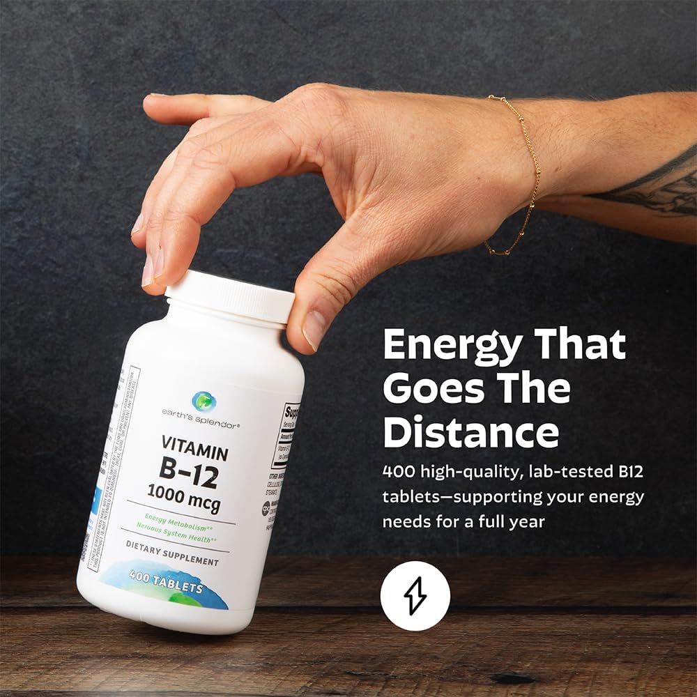 Earth's Splendor Vitamin B12 Tablets - 1000 µg, 400 Tablets - görsel 6