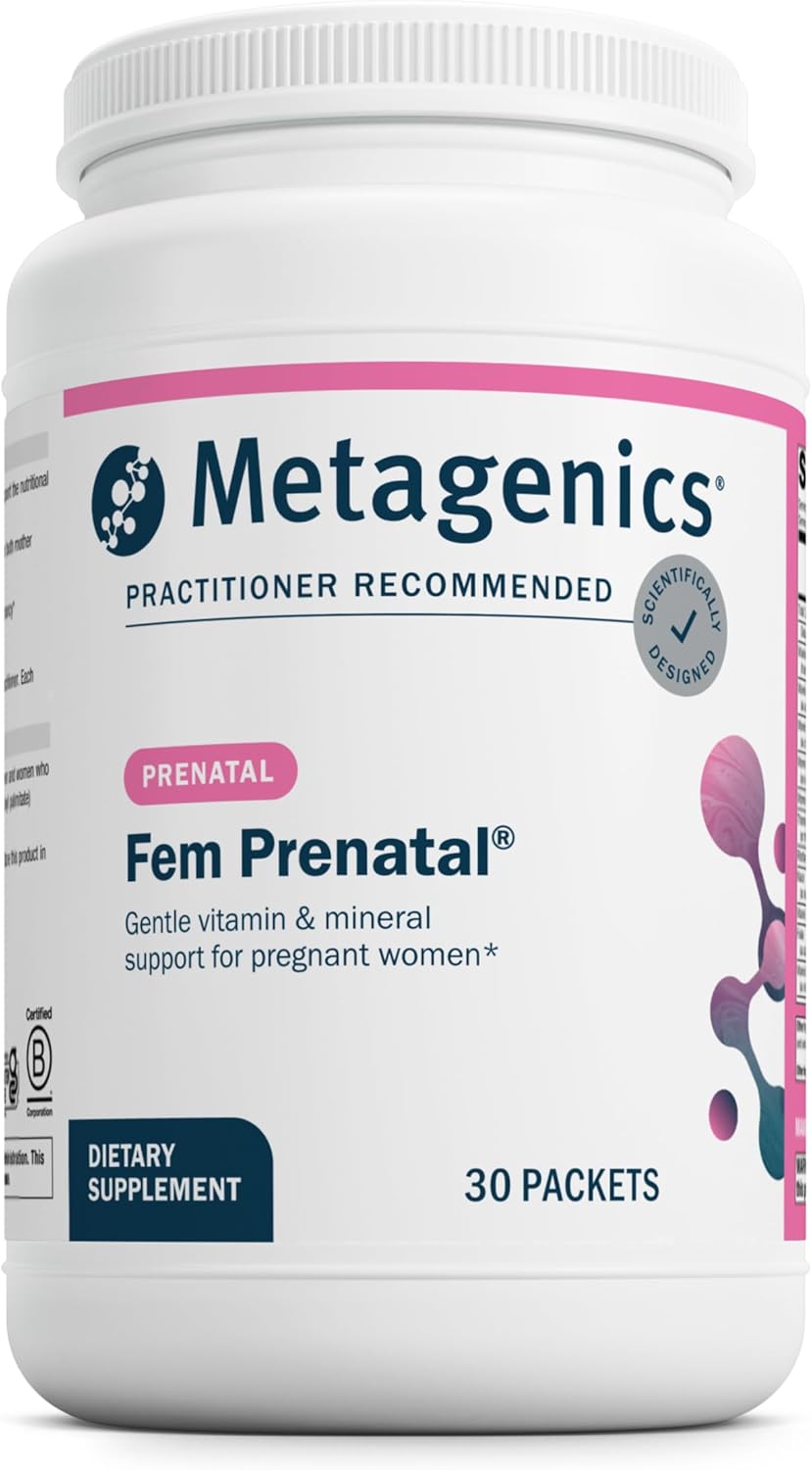 Metagenics Fem Prenatal: Prenatal Vitamin and Mineral Packs with Folate, Choline, Iron and Biotin - görsel 1
