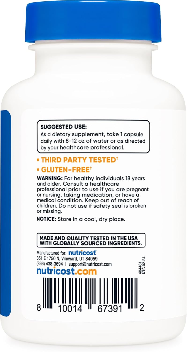 Nutricost Policosanol 40mg, 120 Capsules - Gluten-free, Non-GM, and Vegetarian Friendly - görsel 4