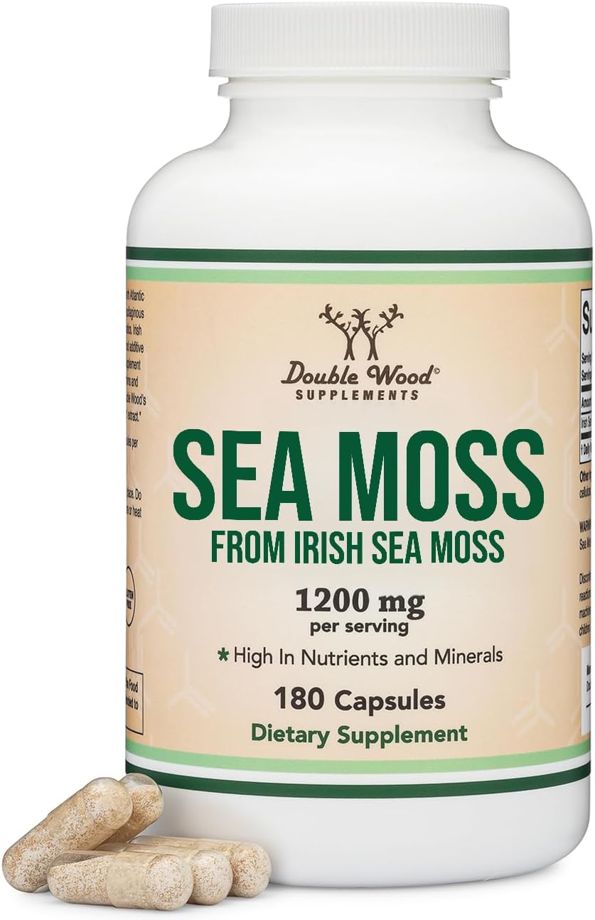 Irish Sea Moss Capsules - 1,200mg per Serving, 180 Count - görsel 1