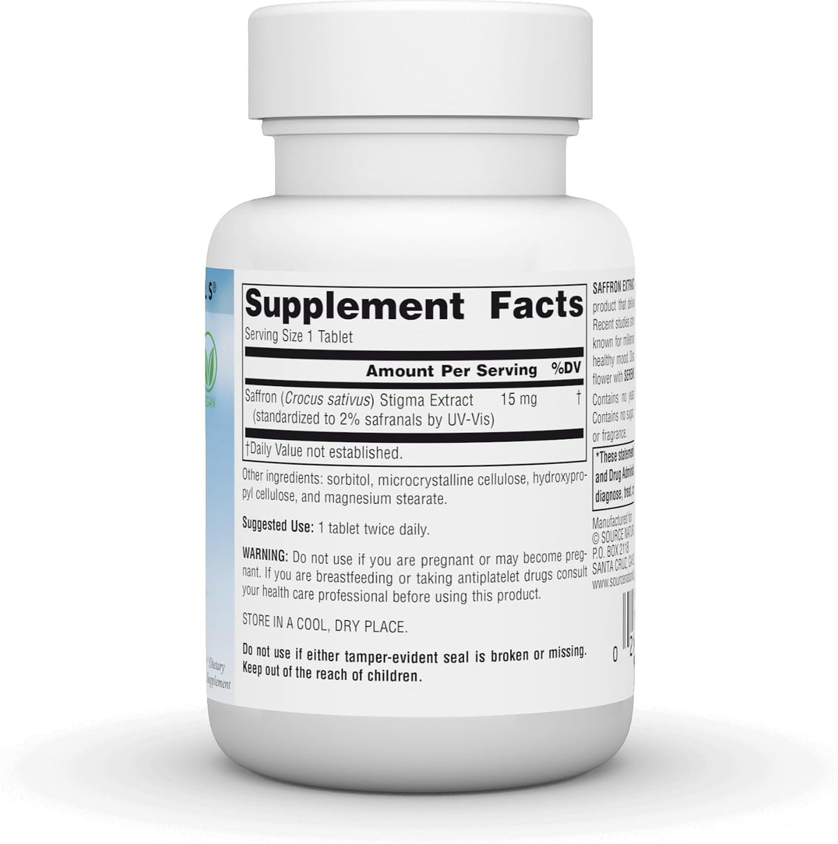 Source Naturals Serene Science Saffron Extract for Emotional Wellbeing - 15 mg - 60 Tablets - görsel 3