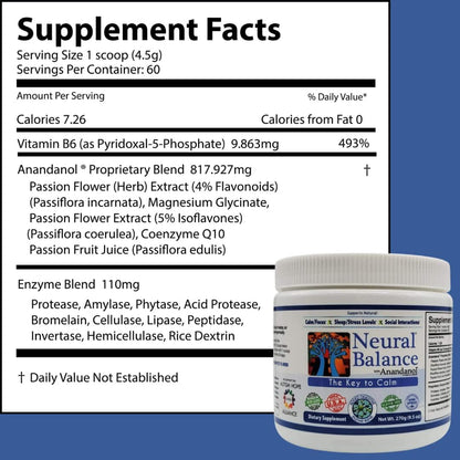 Neural Balance Anandanol with Proprietary Digestive Enzyme Blend (270g, 60 Servings)