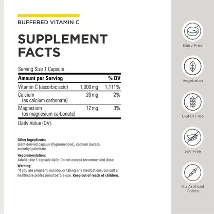 Integrative Therapeutics Buffered Vitamin C 1,000 mg - 60 Vegan Capsules