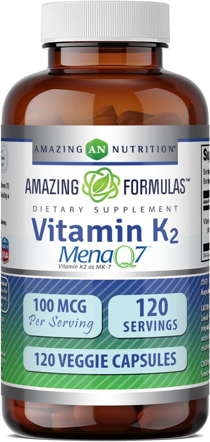 Amazing Formulae Vitamin K2 Menaq7 MK7 Food – Adults looking to maintain bone strength as they age – Image 1