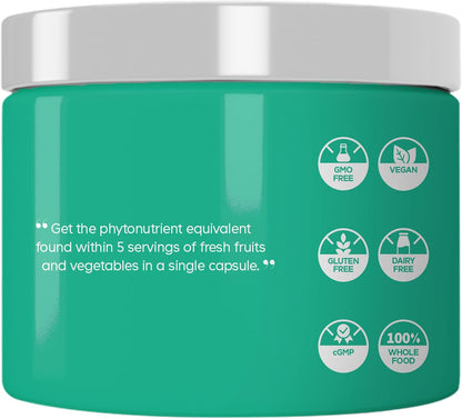 Codeage Instantfood Five A Day, Fruits and Vegetables Nutrients, 30 Capsules
