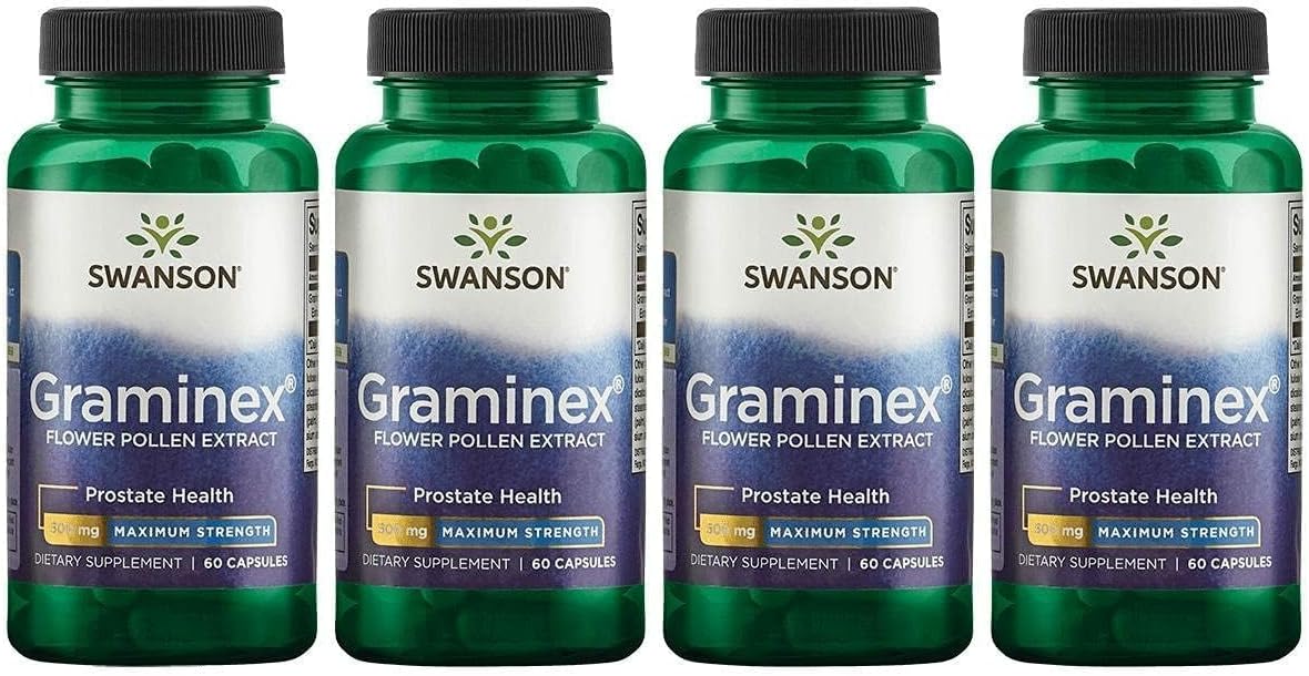 Swanson Graminex Flower Pollen Extract | Men's Health Supplement for Prostate, Kidney & Urinary Support | Non-GMO | 60 Capsules - görsel 8