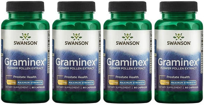 Swanson Graminex Flower Pollen Extract | Men's Health Supplement for Prostate, Kidney & Urinary Support | Non-GMO | 60 Capsules