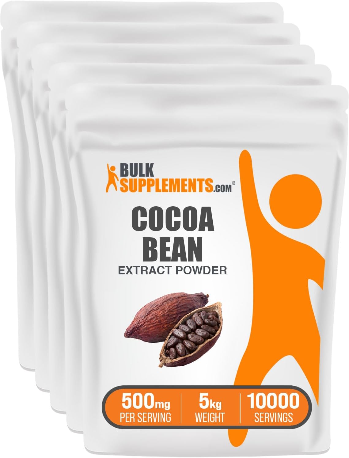 BulkSupplements.com Cocoa Bean Extract Powder - Unsweetened, Vegan & Gluten-free, 500mg per Serving, 500g - görsel 7