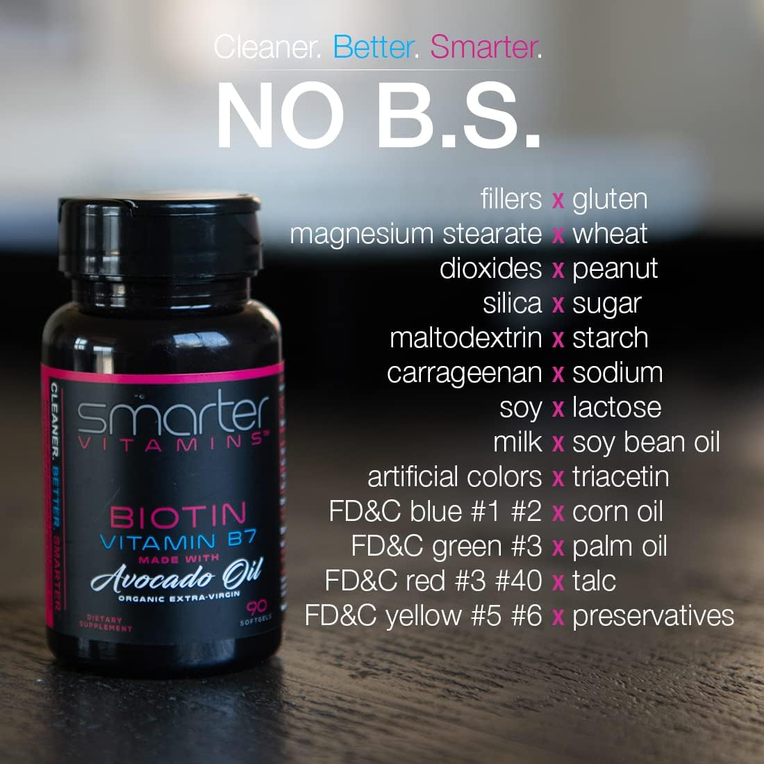 SmarterVitamins Biotin 5000mcg with Avocado Oil, 2 Pack (180 Mini Liquid Softgels) - görsel 2