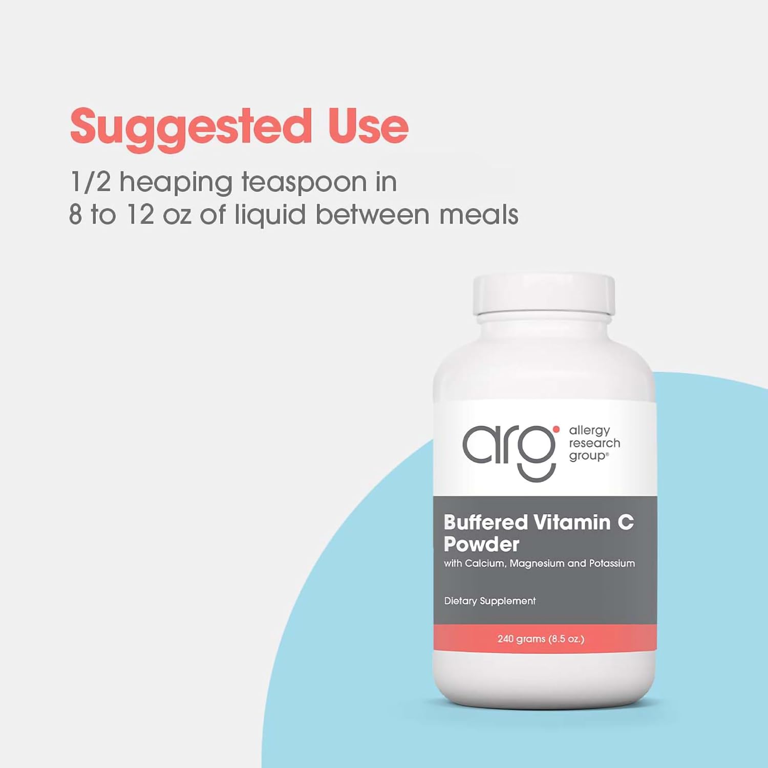 ARG Buffered Vitamin C Powder - Buffered Vitamin C for Antioxidant & Immune Support - Ascorbic Acid with Calcium, Magnesium & Potassium - Non-GM & Gluten-Free - 102 Servings - 241 g - görsel 6