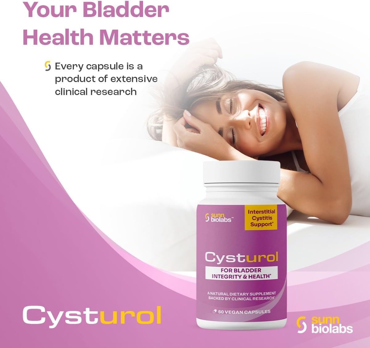 CYSTUROL® Bladder Support Supplement for Interstitial Cystitis (IC), Bladder Pain and Urinary Tract Health - görsel 3