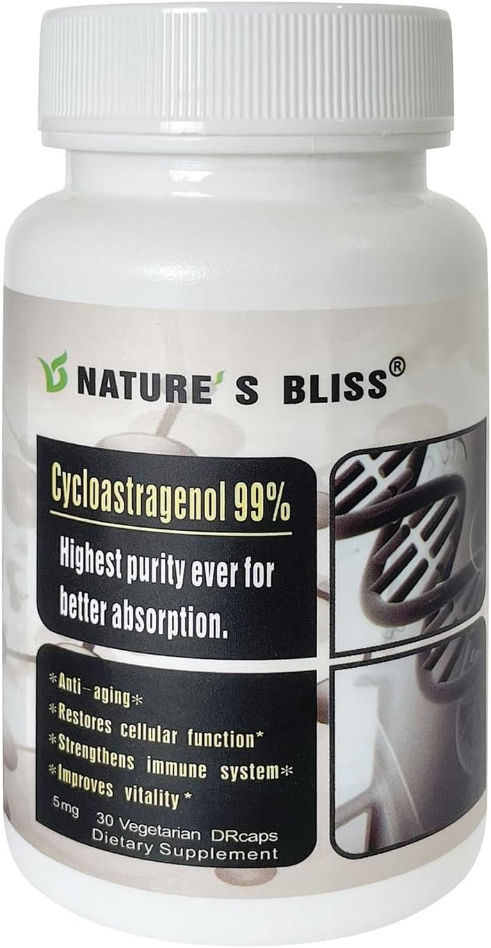 Nature'sbliss Cycloastragenol 99%, 5mg, 30 Capsules - Stomach Acid Resistant & Enhanced Absorption - görsel 1