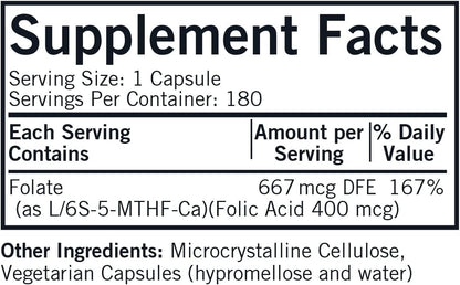 Kirkman 5-MTHF (5-Methyltetrahydrofolate) - Active Folate for Cell Maintenance