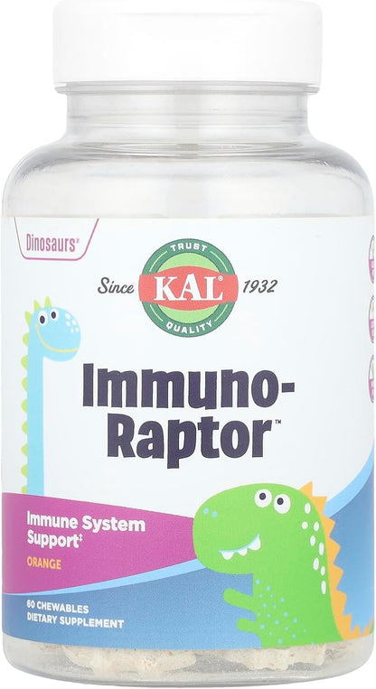KAL Dinosaurs®, Immuno-Raptor™, Orange, 60 Chewables