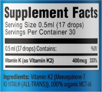 ACTIVATION Perfect K2 MK-7 Liquid Supplement