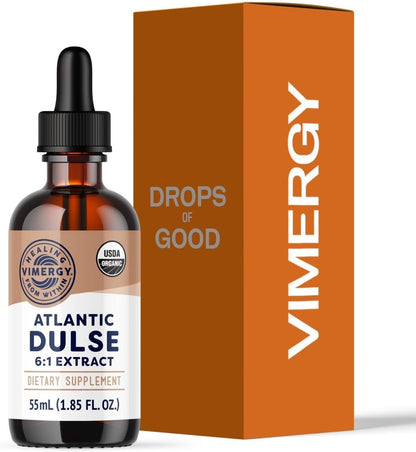 Vimergy USDA Organic Atlantic Dulse Liquid – Antioxidant Support – Supports Free Radical Protection – Vegan, Gluten-Free – 55 Servings (55 mL)