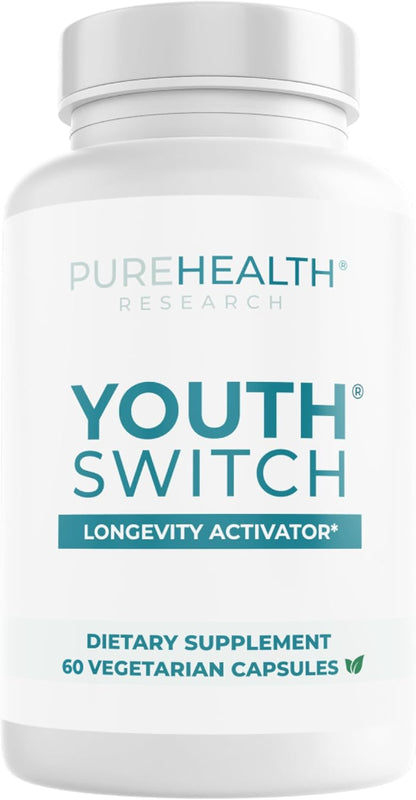 PUREHEALTH RESEARCH Youth Switch - – Ashwagandha Root Extract: An adaptogenic herb traditionally used in Ayurveda – Image 1