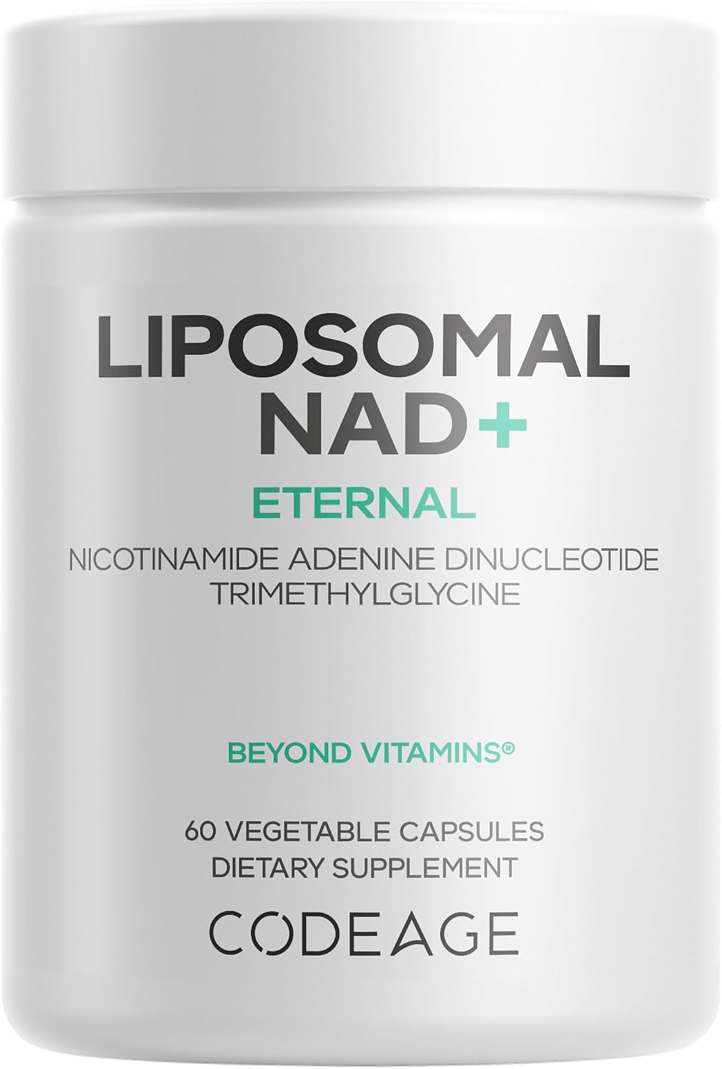 Codeage Liposomal NAD+ Supplement - 500 mg NAD+ with Betaine Anhydrous - 60 Capsules - görsel 1
