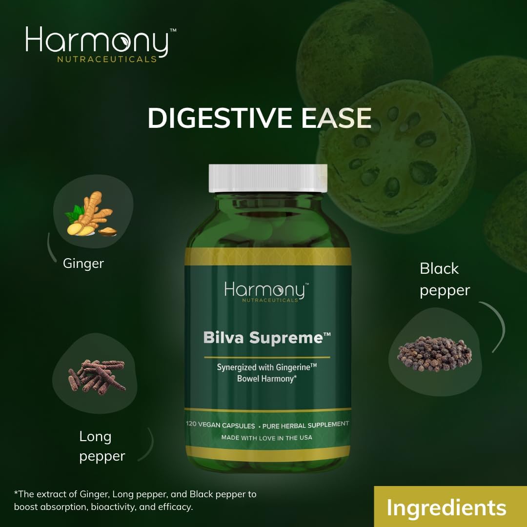 Harmony Nutraceuticals Bilva Supreme: Ayurvedic Digestive Support (120 Vegan Capsules) - görsel 4