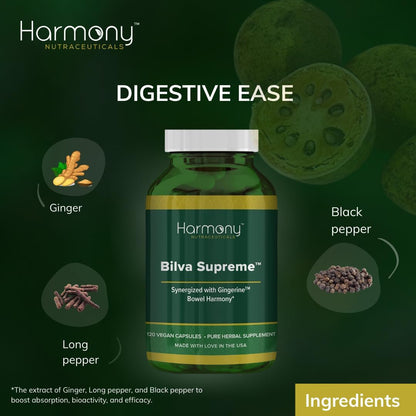 Harmony Nutraceuticals Bilva Supreme: Ayurvedic Digestive Support (120 Vegan Capsules)