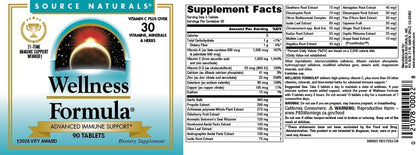 Source Naturals Wellness Formula Bio-Aligned Vitamins & Herbal Defence - Immune Support Supplement - 90 Tablets