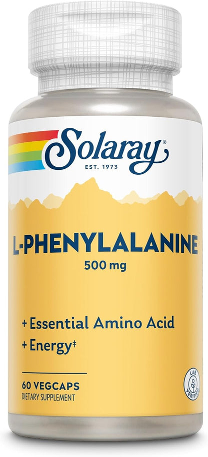 Solaray L-Phenylalanine 500mg, 60 Veg Capsules
