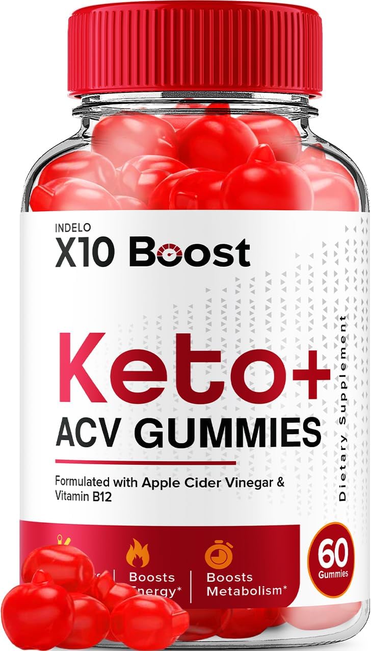 X10 Boost Keto ACV Gummies - 1000mg Apple Cider Vinegar Supplement with B12, Beet Juice & Pomegranate (60 Gummies) - görsel 1