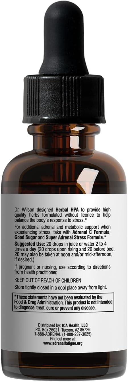 Dr. Wilson's Herbal HPA 30ml Adaptogenic Herbs for Adrenal and Calming Support - görsel 2