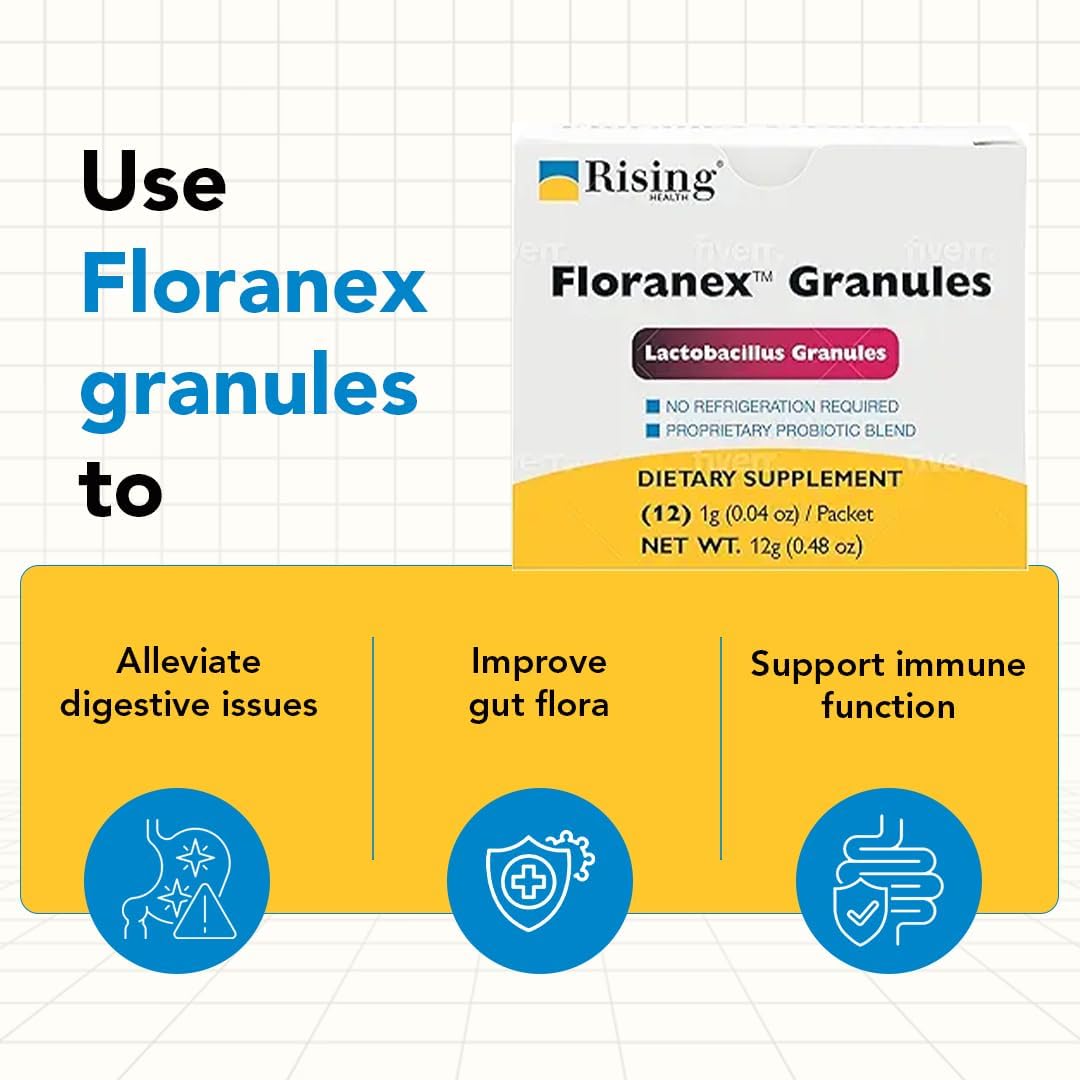 Rising Health Floranex Lactobacillus Probiotic Food Supplement Granules - 12 Sachets - görsel 2