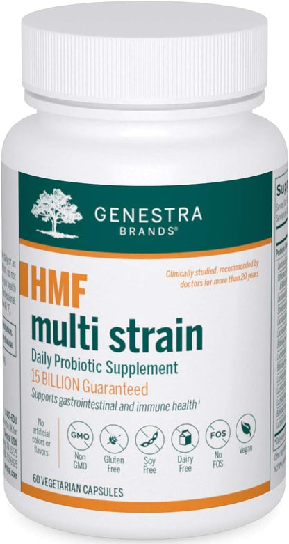 Genestra Brands HMF Multi Strain | 16 Strains of Probiotics to Support Digestive Health | 60 Capsules