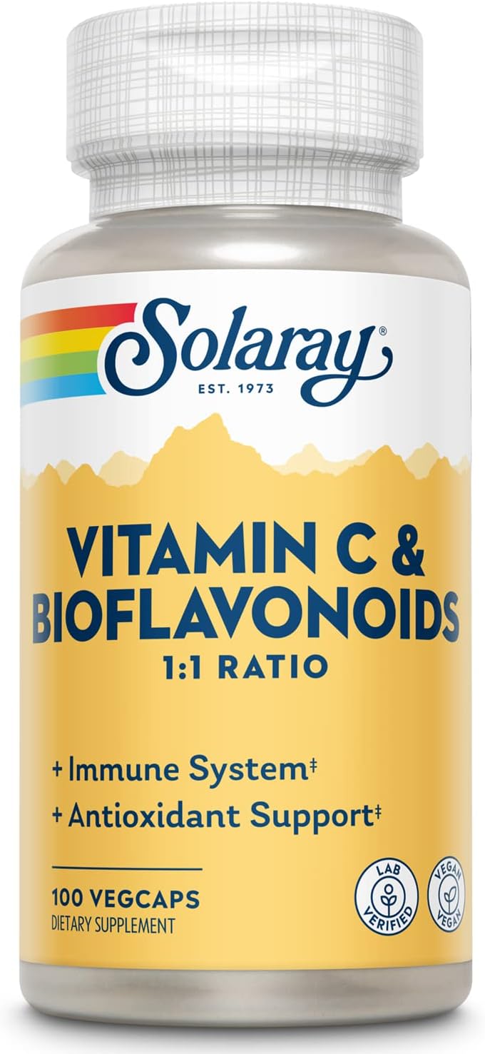 SOLARAY Vitamin C 500mg with Citrus Bioflavonoids, 1:1 Ratio - Antioxidant and Immune Support - 250 VegCaps - görsel 7