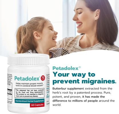 Petadolex 75 mg Patented PA-Free Butterbur Root Extract for Cognitive Support