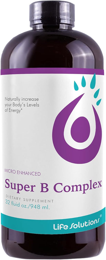 Life Solutions Liquid Super B Complex - 946ml to Naturally Increase Your Body's Energy Levels
