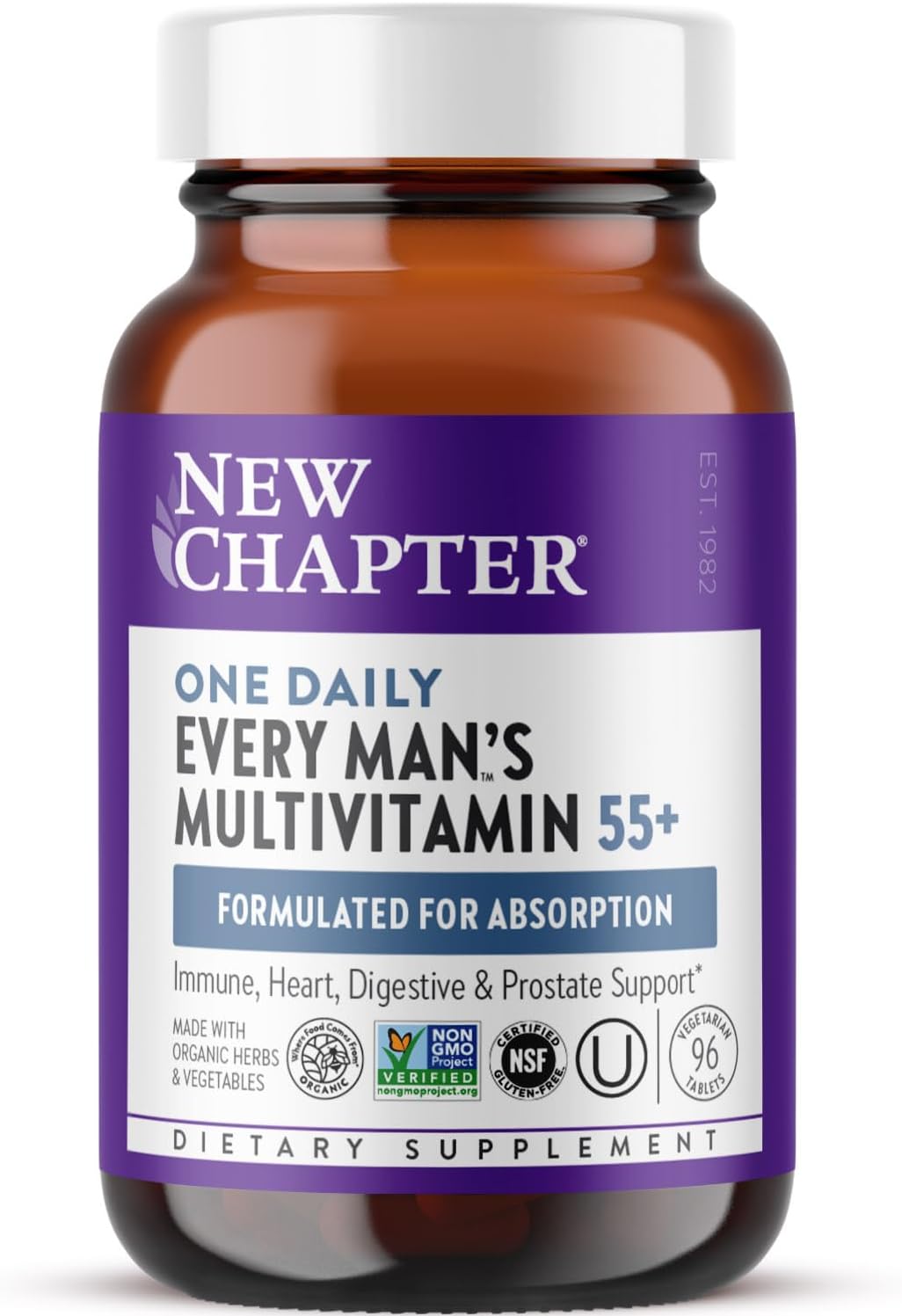 New Chapter One Daily Every Man's Multivitamin 55+ (48 Tablets) - görsel 10