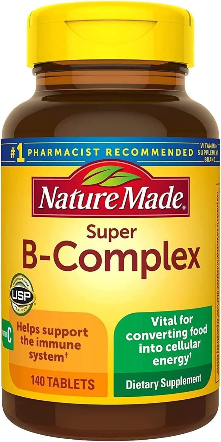 Nature Made Super B Complex Tablets, 140 Tablets (Pack of 3) - görsel 1