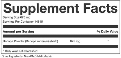 Prescribed For Life Bacopa Powder 20% Bacosides – Brahmi Powder (10kg)
