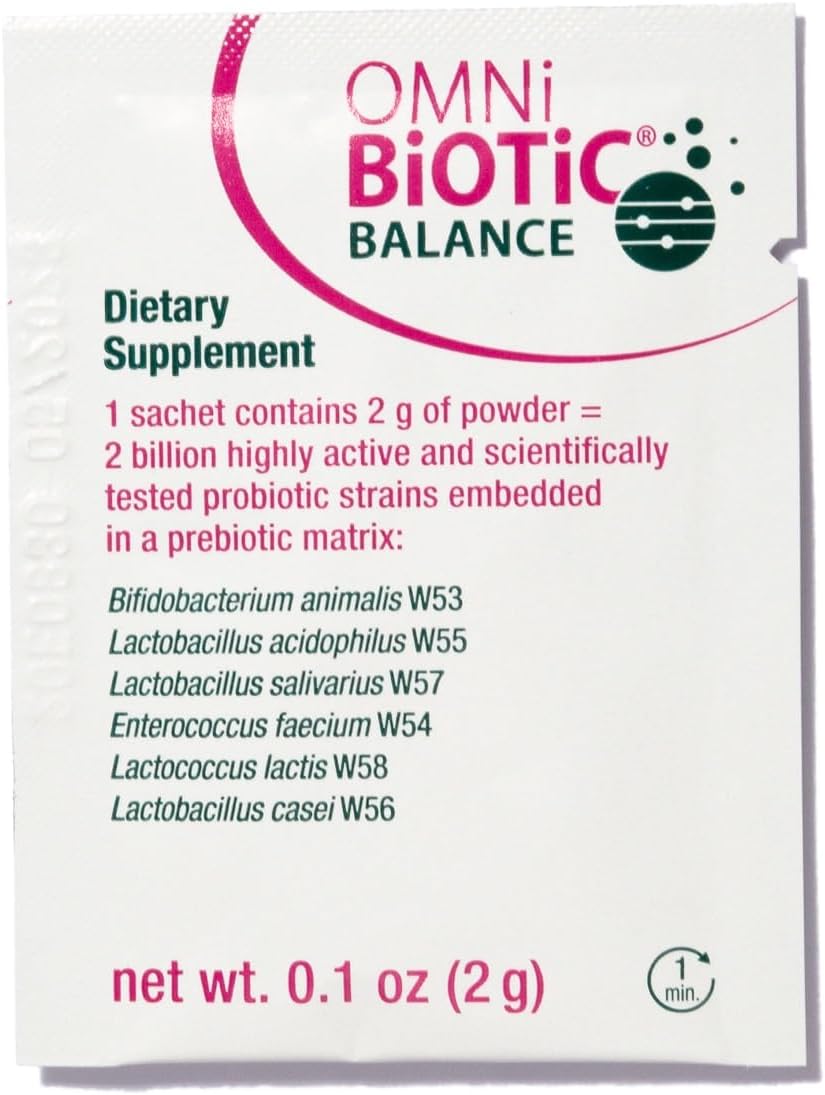 OMNi BiOTiC Balance Probiotic Immune Support – Bifidobacterium & Lactobacillus – Hypoallergenic – Immune Support Supplement for Men and Women – Non-GMO (28 Daily Sachets) - görsel 6