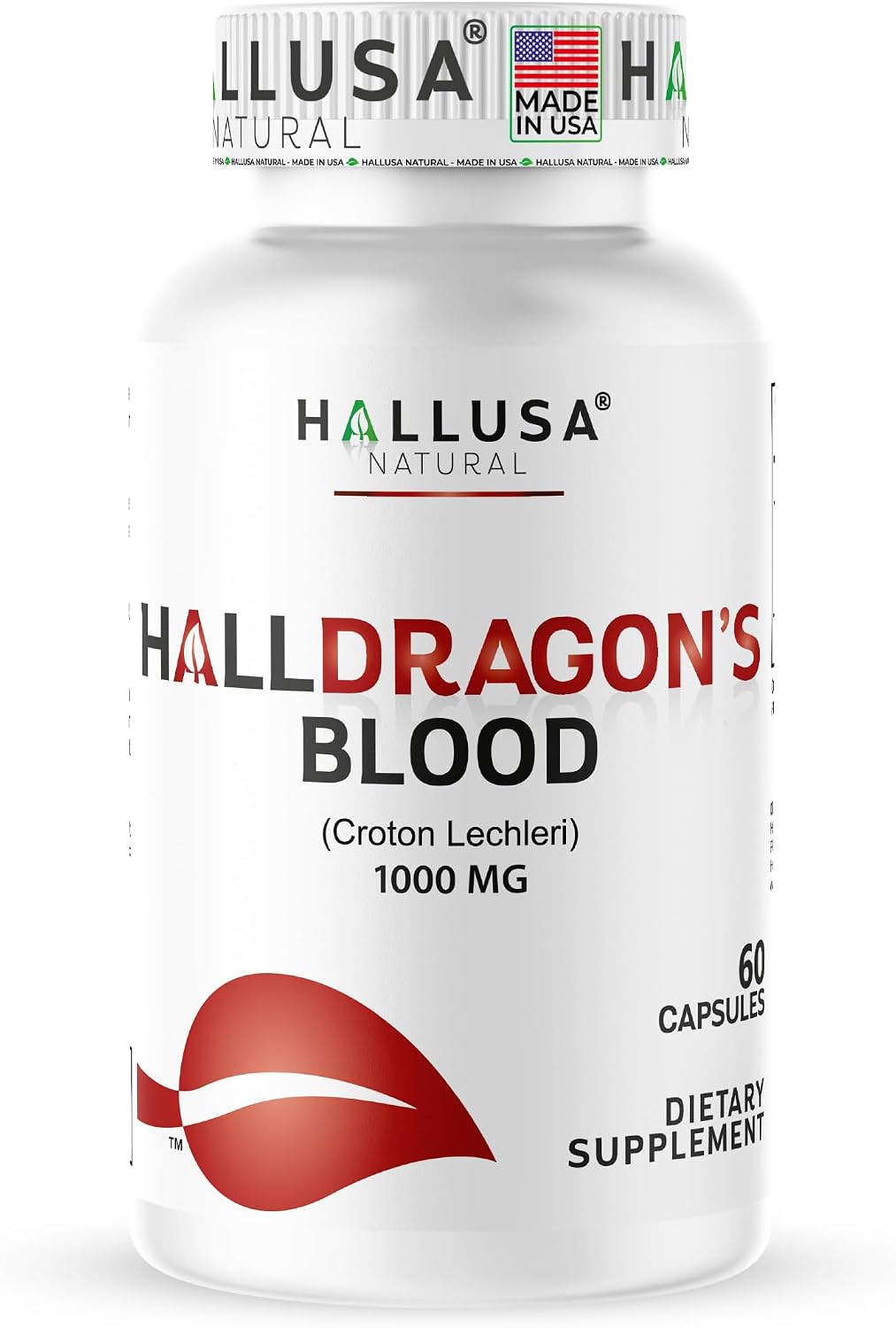 Dragon’s Blood Capsules 1000mg, Croton Lechleri Extract (Sangre de Drago, Sangre de Grado) Natural Digestion Support, Skin Healing, Ulcers, Stomach Sensitivity, Scarring, Antioxidant Support, 60 Capsules - görsel 1
