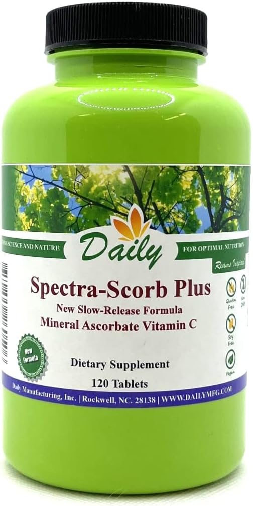 Daily Manufacturing Spectra-Scorb Plus Slow-Release Mineral Ascorbate Vitamin C, 120 Tablets - görsel 1