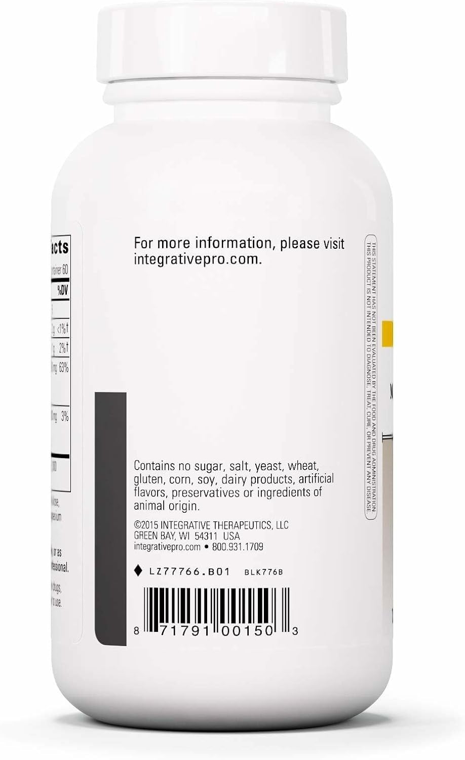 Integrative Therapeutics Krebs Magnesium Potassium Complex – Mineral Supplement for Normal Heart Muscle Function & Cellular Energy Support – Gluten-Free & Dairy-Free – 120 Tablets (60 Servings) - görsel 3