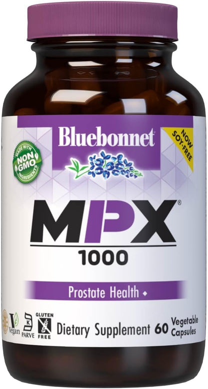 BlueBonnet Nutrition MPX 1000 Prostate Support - Saw Palmetto, Pumpkin Seed, Stinging Nettle, Beta Sitosterol - 60 Capsules