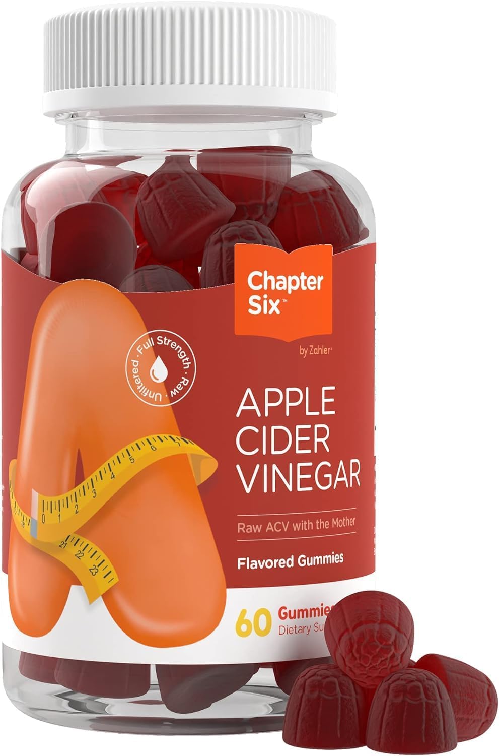 Zahler Chapter Six Apple Cider Vinegar Gummies, Apple, 60 Gummies - görsel 1