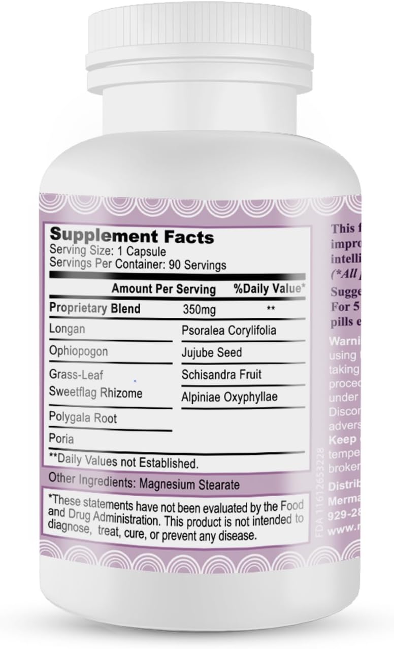 M.U Magic Brain Formula – Brain Support Supplement, Memory, Focus, Clarity, Energy & Sleep, Natural, 90 Capsules - görsel 2