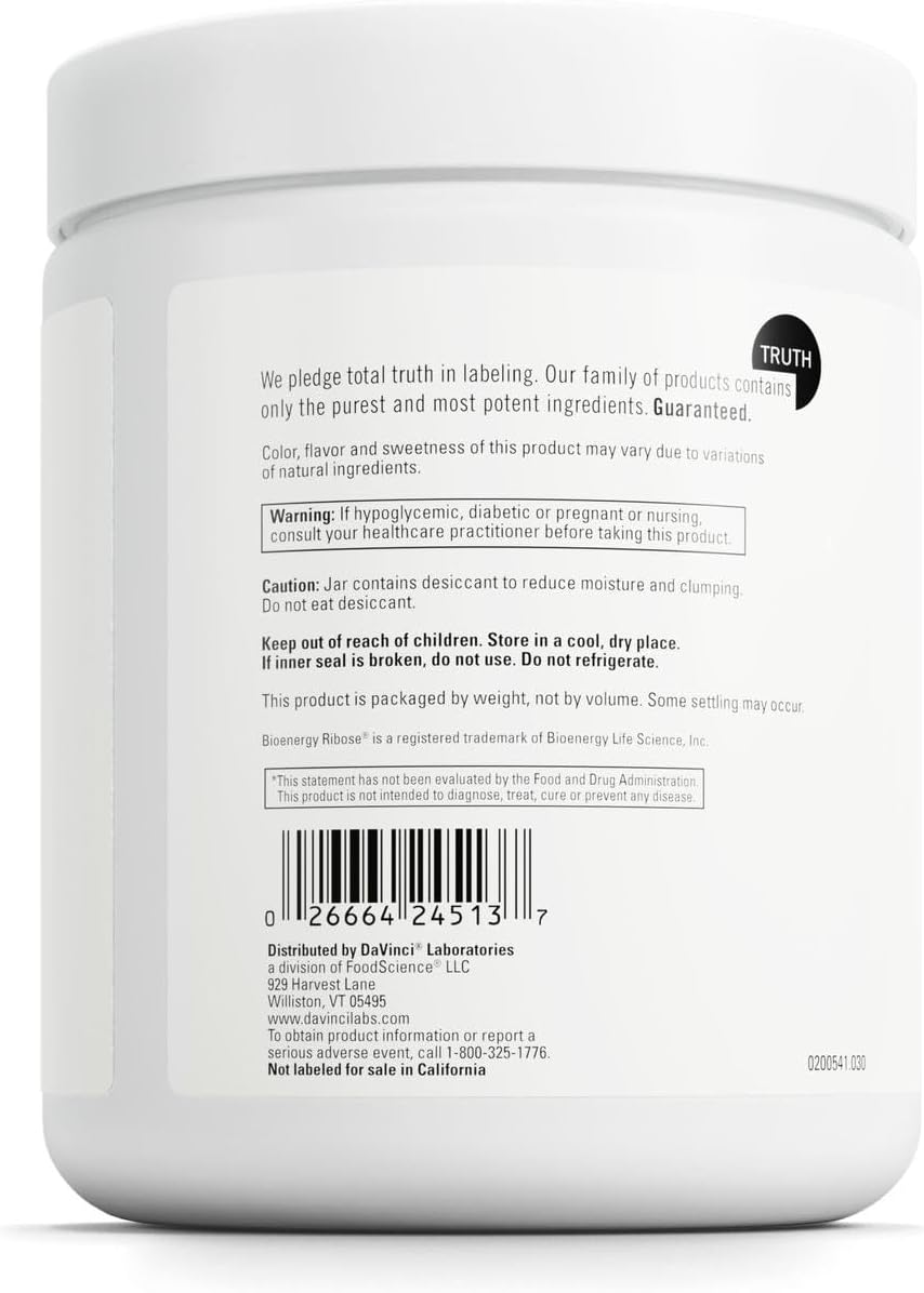 DAVINCI Labs Mito-Fuel with D-Ribose – Muscle Recovery & Energy Powder (300g, 30 Servings) - görsel 3