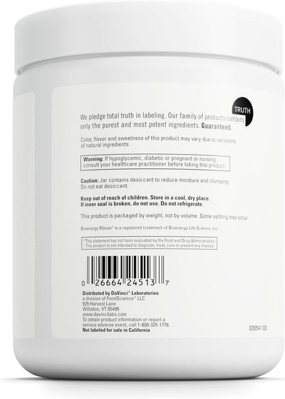 DAVINCI Labs Mito-Fuel with D-Ribose – Muscle Recovery & Energy Powder (300g, 30 Servings)