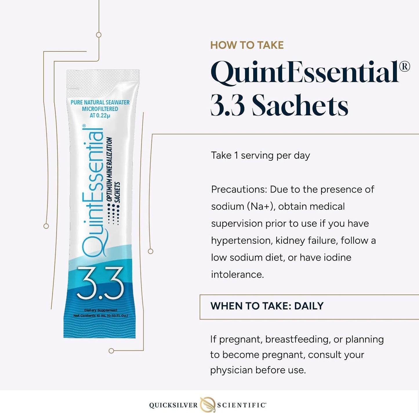 Quicksilver Scientific QuintEssential 3.3 Sachets – Hypertonic Solution – Filtered Seawater Hydration Sachets (30 Count) - görsel 6