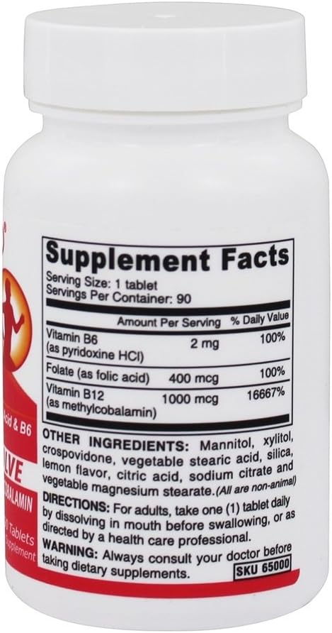 Vegan Sublingual B-12 - 1000 mcg Methylcobalamin Lozenges - görsel 2