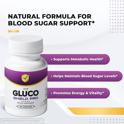 GlucoShield Pro – Natural Supplement with B Vitamins, Magnesium, Zinc and Calcium