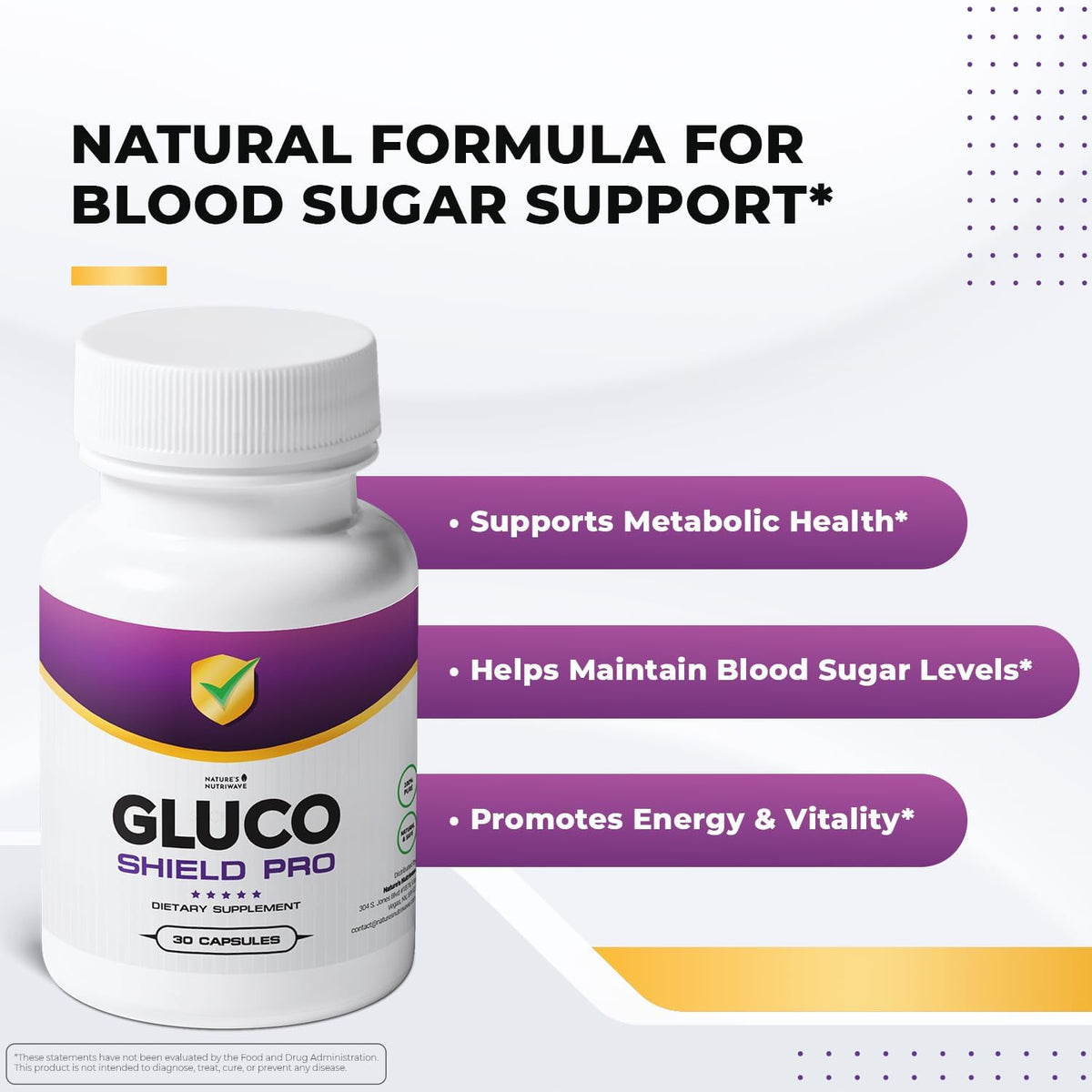 GlucoShield Pro – B1, B2, B6, Magnesium & Zinc – 30 Capsules, 6-Month Supply - görsel 2