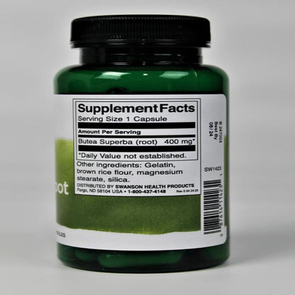 Swanson Butea Superba Root Full Spectrum Intimacy & Sexual Support 400 mg 60 Capsules (Pack of 2)